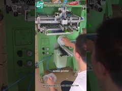 Logo van de curve screen printer voor wegwerpbeker